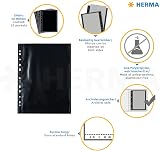 HERMA Photo Pockets for Ring Binder Albums 20 x 30 cm 20 Pockets Black view 7