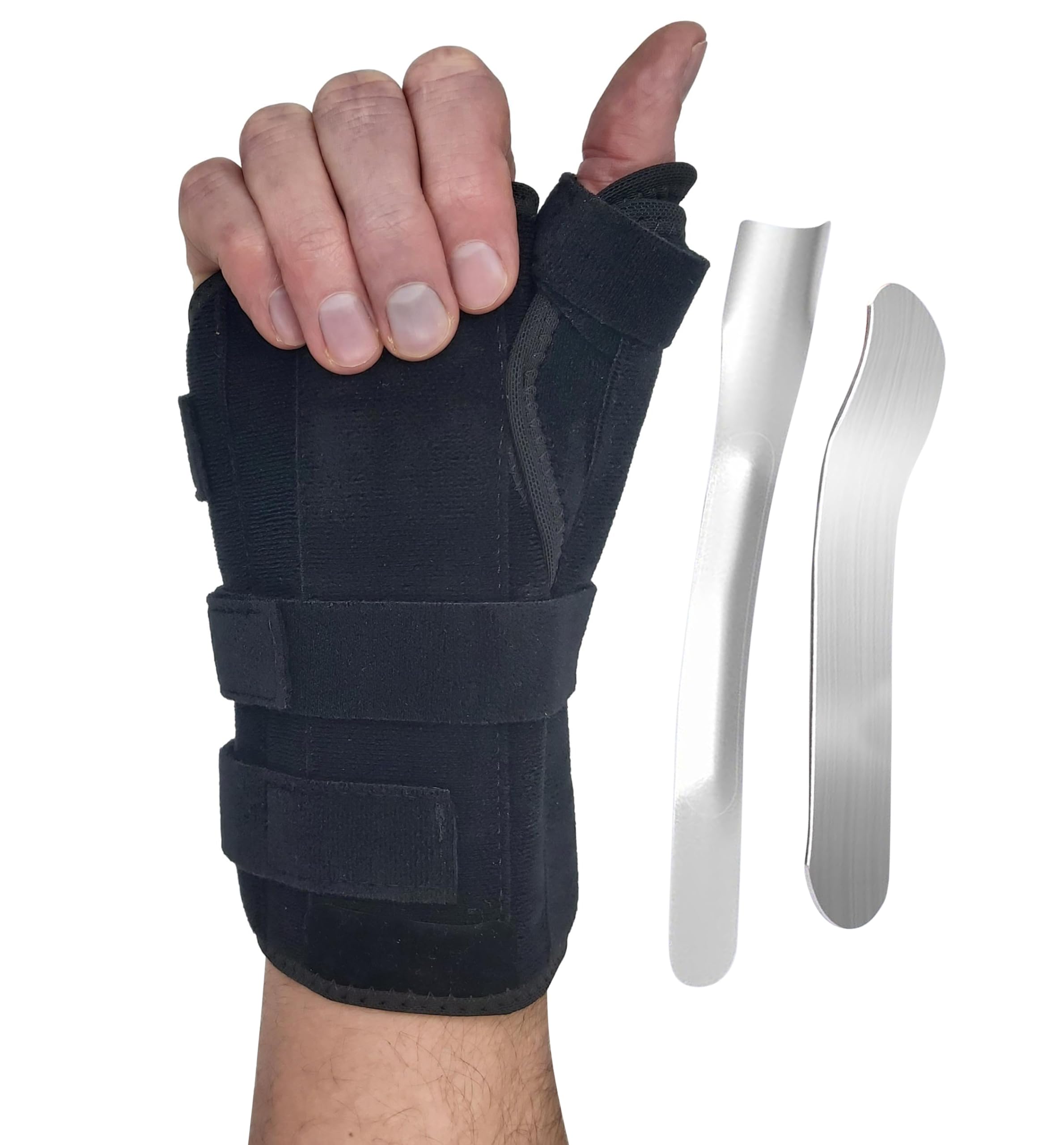 Thumb Spica Splint Right Hand & Wrist Brace | Wrist Splint and Thumb Splint to Support Sprains, Tendinosis, De Quervain's Tenosynovitis, Fractures | Trigger Thumb Brace for Carpal Tunnel (Right S/M)