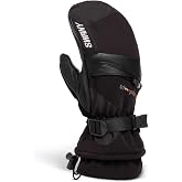 Swany Men's X-Change Sports Insulated Warm Flexible Leather Winter Mittens | Insulated Ski Mittens with Windproof Soft-Shell, Waterproof Breathable Insert &amp; Thermal Insulation for Skiing &amp; Snowboarding