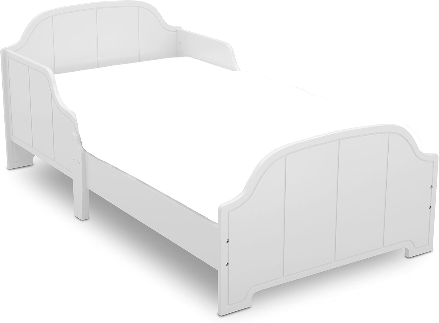 Delta Children Wooden Toddler Bed With Bedguard (White) Amazon.co.uk Baby