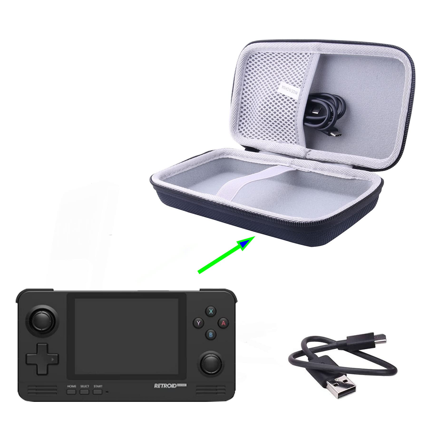 WERJIA Hard Carrying Case Compatible with Retroid Pocket Mini/Retroid Pocket 2/2 Plus Retro Game Handheld Console
