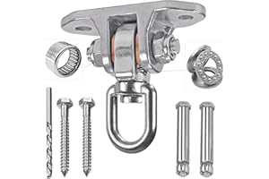 GW Gwongvvei Heavy Duty Swing Hanger Stainless Steel 304 Antirust,2000 lb Capacity 180° Silent Swing, Playground Porch Swing Set Indoor Outdoor, Patent Design