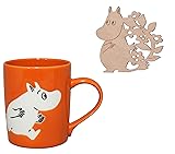 Yamaka Shoten Moomin MM1301-11C Mug, Wooden Coaster