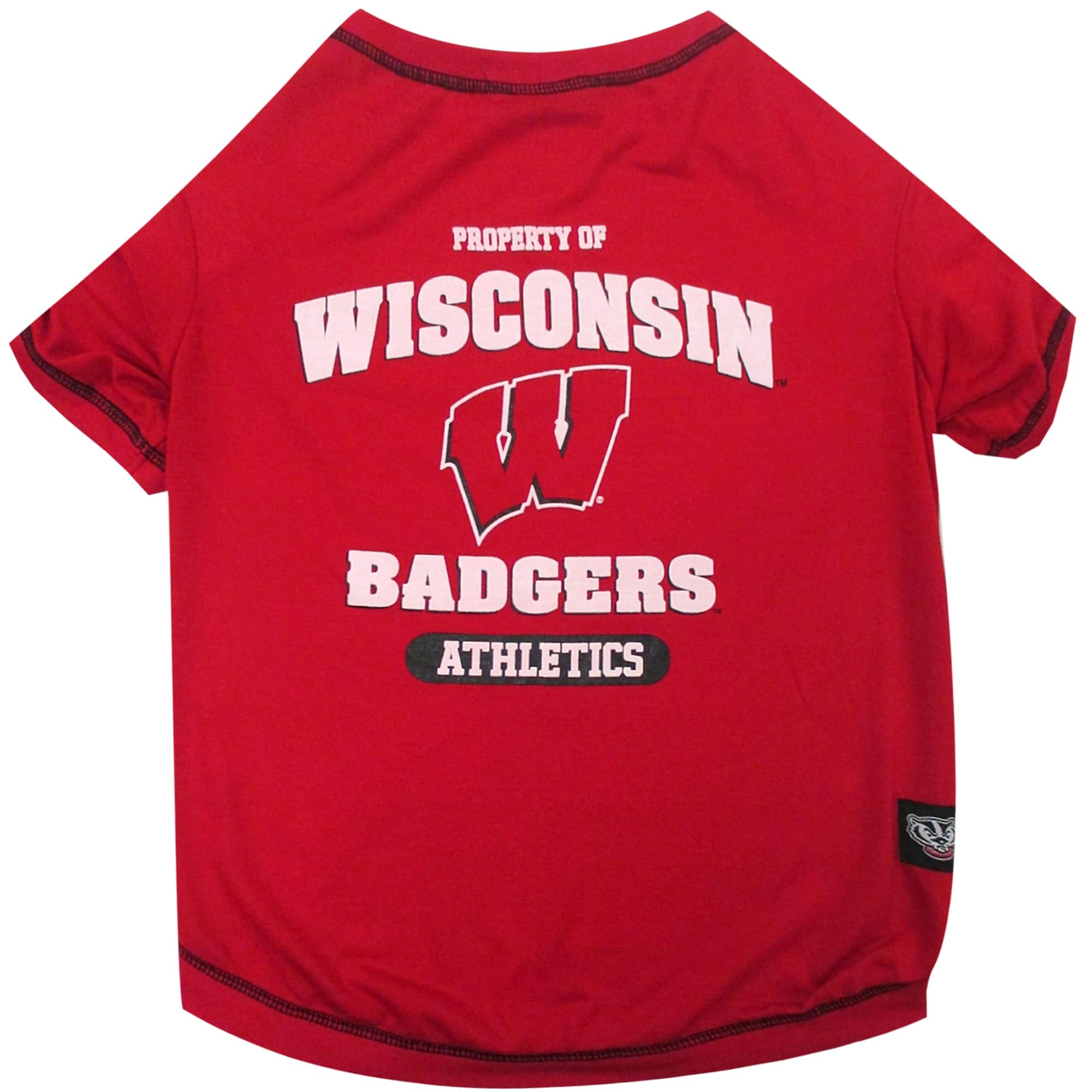 Pets First NCAA Wisconsin Badgers Dog T-Shirt, Large