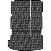 WDYOYS Cargo Mat for 2018-2023 Chevrolet Traverse 8 Seats Trunk Mat & 2ND+3RD Row Rear Backrest Mat, All Weather Rear Cargo Liner Back Seat Cover Protector