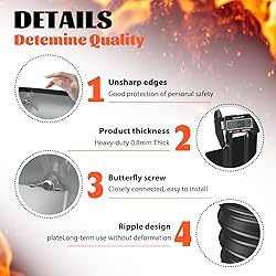 YSEJOMP 60 Inch Round Galvanized Fire Pit Ring/Fire