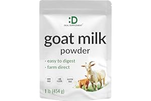 DEAL SUPPLEMENT Goat Milk Powder, 1lb – Natural Grass Fed Source from Australia – Farm Direct – Easy to Digest – Powdered Goat Milk Formula for Drinks, Baking & Cooking – Non-GMO, Filler Free, Pet Friendly