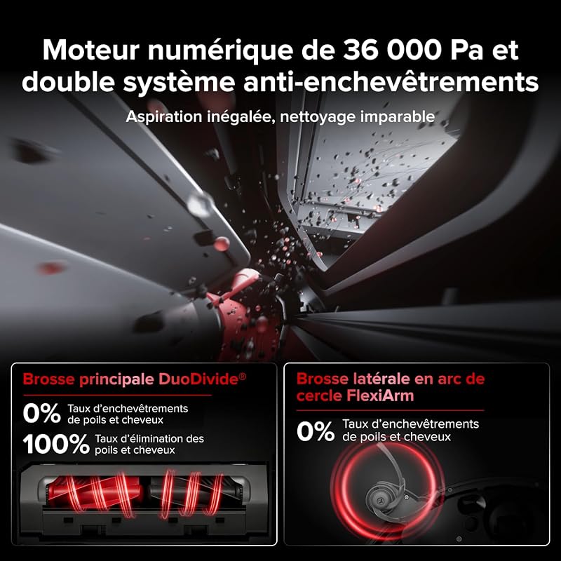 Saros 20 Robot Aspirateur Laveur 36 000 Pa, Châssis AdaptiLift 3.0