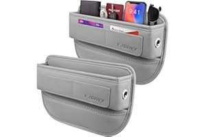 YJDayy Car Seat Gap Filler 2 pack Car Gap Filler Seat Organizer Front Seat Leather Car Accessories Car Essentials for SUV Truck, Adjustable Seat Gap Filler Organizer for Phones, Keys, Cards