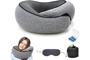 Neck Pillow, Wander Plus Travel Pillow, Wander Plus Travel Neck Pillow, Foam Travel Neck Pillow for Airplanes, Travel Neck Pi