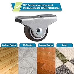 Skelang 4-Pack Rigid Caster 1", Low Profile Caster