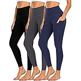 Dimore 4 Pack Workout Leggings for Women with Pockets,High Waisted Tummy Control Yoga Pants for Workout Running