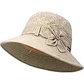 YeeHeen Women Cloche Bucket Hat Vintage Fedora Bowler Hats