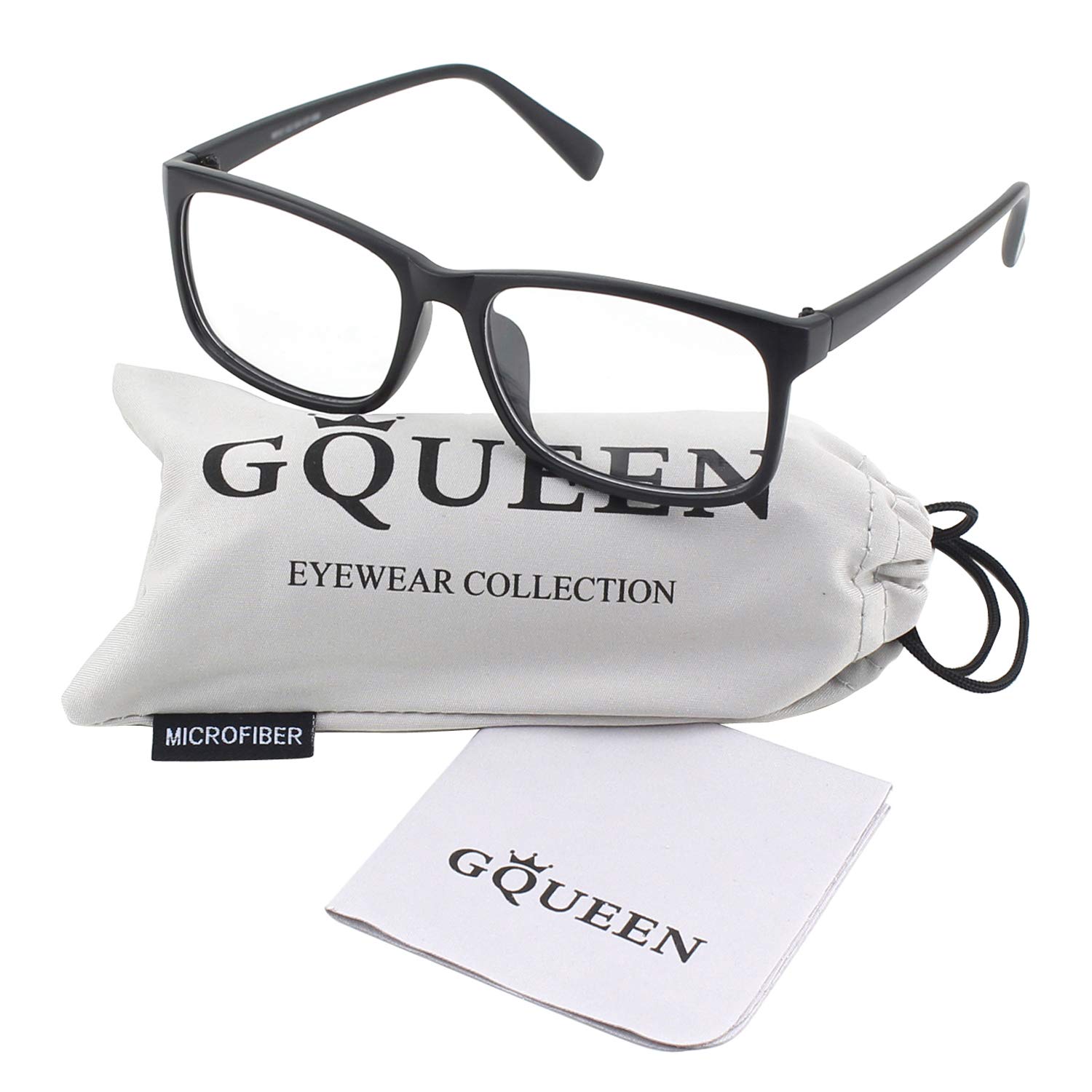 GQUEEN Fake Clear Glasses Non Prescription Glasses Eyeglasses Rectangular Frame, 201512