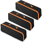 Tentogala 3 Pack Tool Bag with Zipper, Utility Wide Mouth Waterproof Oxford Tool Pouch, Multiple Purpose-Tool Organizers and Storage, Small Metal Tools Bags (Small)