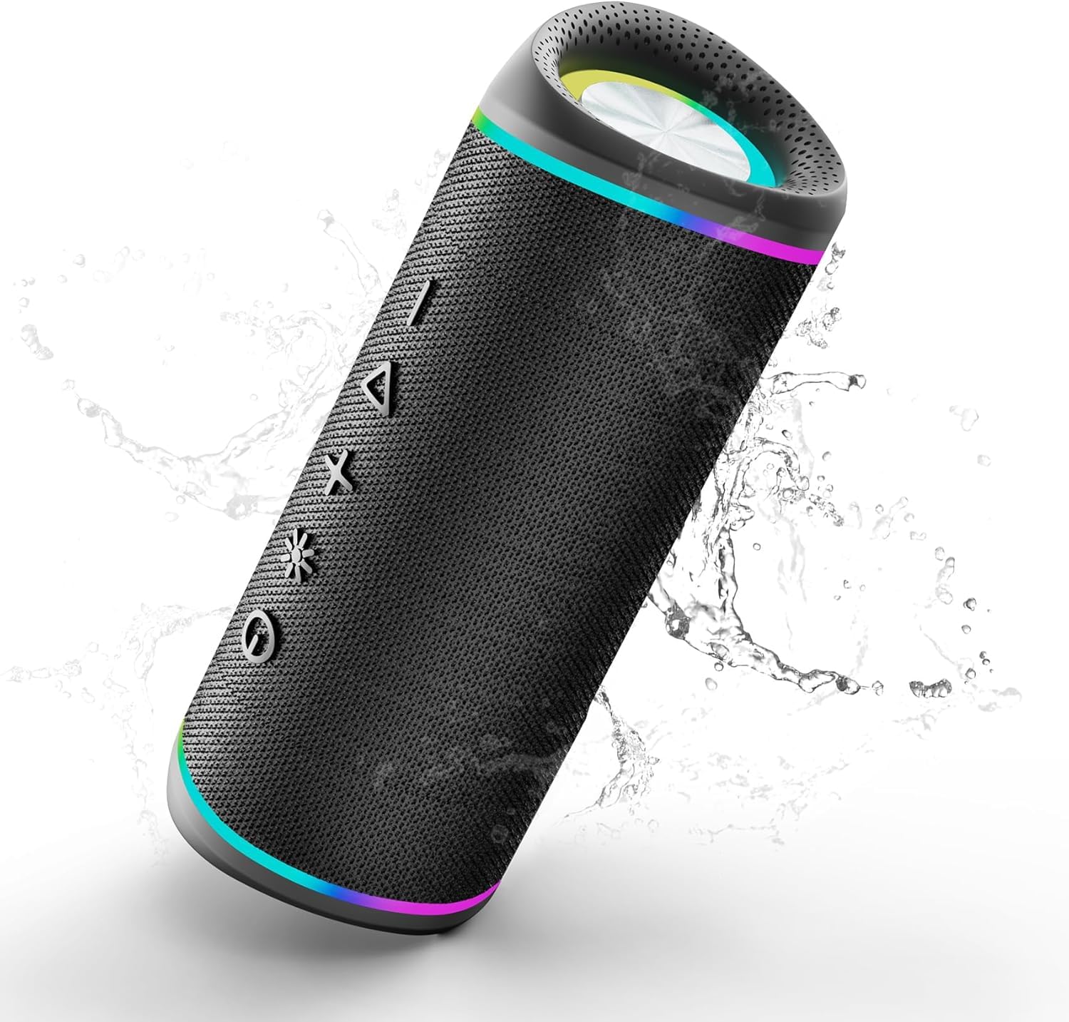 View 1 of IHE Bluetooth Speaker with HD Sound, Portable Wireless, IPX5 Waterproof, Up to 20H Playtime, TWS Pairing, Bluetooth 5.3, for Home, Party, Beach, Outdoor, Electronic Gadgets, Birthday Gift (Black)
