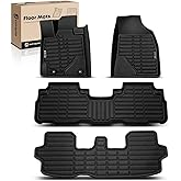 YHTAUTO Floor Mats & Cargo Mat Fit 2008-2013 Toyota Highlander (Not Hybrid), TPE All Weather Car Mats Waterproof Anti-Slip Odorless Floor Liner, Interior Accessories, 1st & 2nd Row & 3 Rows, Set of 4