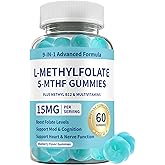 versafy L-Methylfolate 15mg Gummies with Methyl B12 | Active Folate & B12 Support Formula, Vegan Friendly, 60 Count
