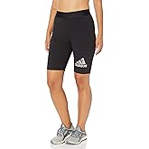 adidas Womens Badge of Sport 2-Tone 3-Stripes Graphic Bike Shorts