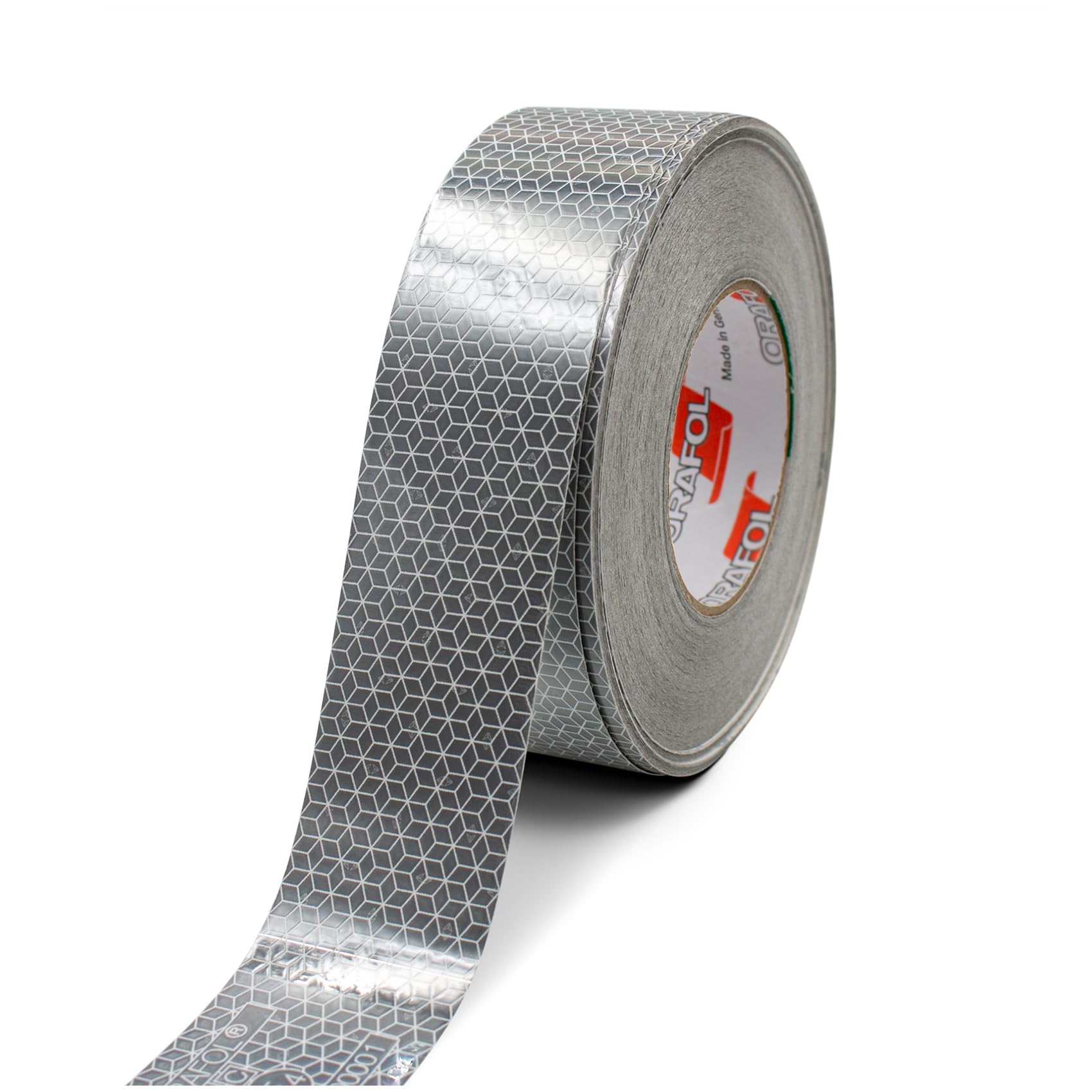Finest Folia Orafol VC104 Rigid Grade Contour Marking 50 mm Reflective Film Reflective Tape for Trailers Truck Semi-Trailer Marking Warning Marking Weatherproof (White, 3 Metres)