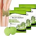 Sigoyi Natural Knee Relief Patch, 36 Pcs Wormwood Knee Patches Long Lasting Relief and Warming Herbal Plaster Patches, Relief Patch for Knee