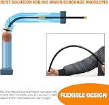 Crystals 12-Piece Drain Rods Set 9.2M Flexible Drainage Rods with Plunger view 3