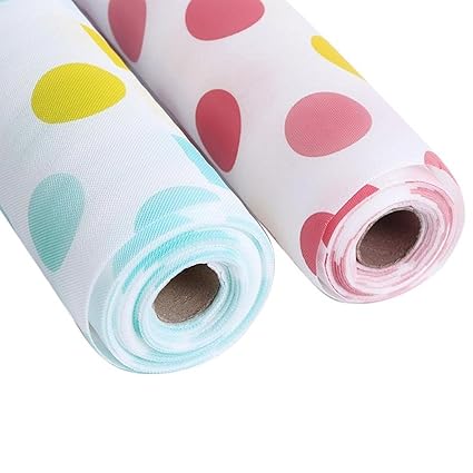 Skywalk Anti Slip Kitchen Cupboard PVC Roll Drawer Liner Mats (Multicolour, Size-30 X 500Cm) - Set of 2