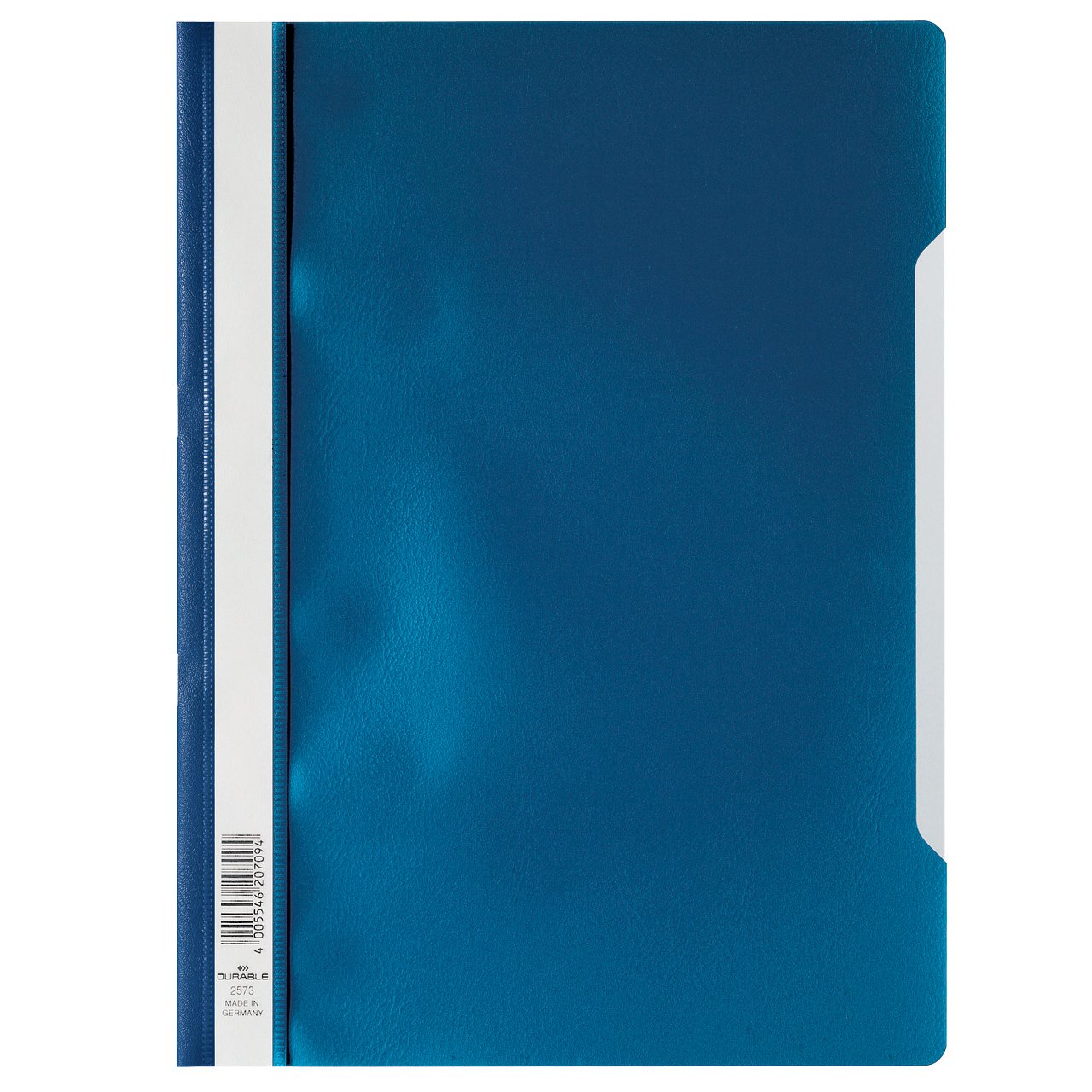 Durable Clear View A4 Document Folder Dark Blue | Transparent Front Cover | Pack of 50 Folders | Ideal for Holding A4 Punched Documents