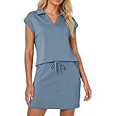 Casly Lamiit Womens Two Piece Skirt Sets Tennis Outfits Casual Cap Sleeve Lapel Shirt Summer Athletic Sport Short Skort Set