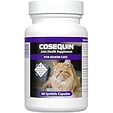 Nutramax Cosequin for Senior Cats Joint Health Supplement, Contains Glucosamine for Cats, Plus Chondroitin, Supports Joint, Skin and Coat, and Immune Health, Sprinkle Capsules, 60 Count