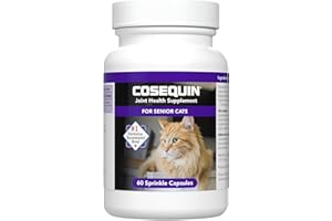 NUTRAMAX LABORATORIES Nutramax Cosequin for Senior Cats Joint Health Supplement, Contains Glucosamine for Cats, Plus Chondroitin, Supports Joint, Skin and Coat, and Immune Health, Sprinkle Capsules, 60 Count