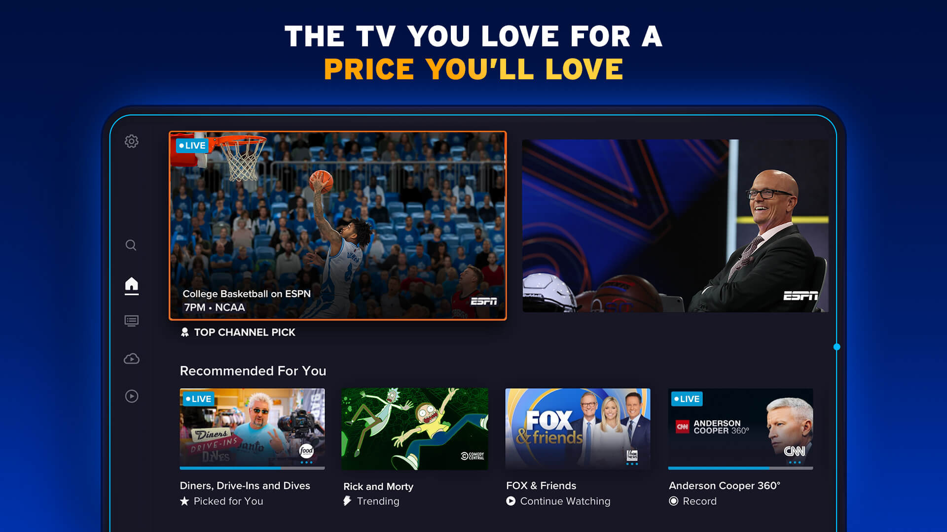 Sling TV Live Sports, News, Shows + Freestream Pricepulse