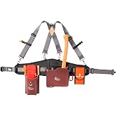 Weaver Arborist Leather Tool Belt Kit with Suspenders, Waist 30"-52" | Logging Belt for Axe, Wedge &amp; First Aid Pouches, Easy Gear Access, Durable Latigo for Climbing &amp; Forestry Work