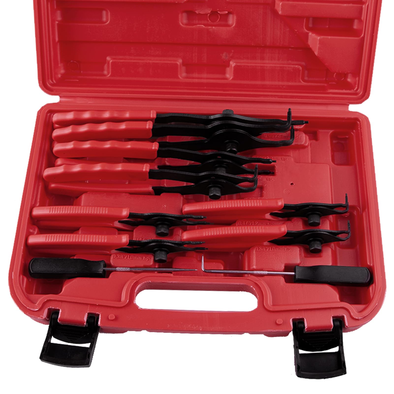 LEONTOOL Snap Ring Pliers Set 11pcs Internal & External Circlip Pliers Set Straight & Bent Retaining Ring Pliers, Circlip Removal Tool with Hook Pick and Storage Case for Car Trunk Motorcycle