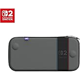 Turtle Beach PlayTrek Hard Shell Slim Case Nintendo Switch 2, Lite, OLED | Nintendo Switch 2 Licensed, Carrying Case, 12 Game Card Holder, Cover, Portable Travel Storage, Protection, Charcoal Black