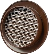 Vent Systems 80 mm Brown Pack of 5 Round Air Vent Cover with Insect Screen view 3