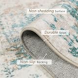 Homcomodar Large Beige Rug 122x170cm Non Slip Low Pile Abstract Floor Carpet view 4