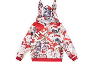 Goodstoworld Girls Fuzzy Fleece Bunny Ear Hoodies Casual Pullover Winter Warm Sweatshirt with Pockets