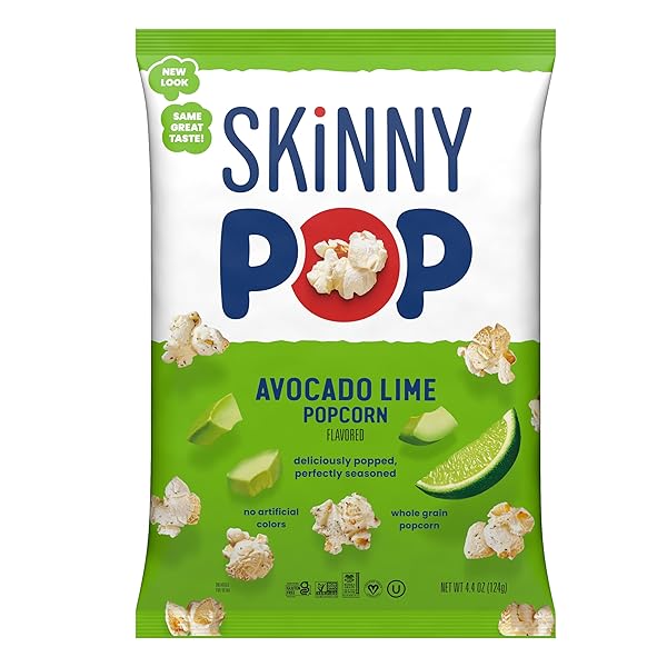 SKINNYPOP POPCORN, AVOCADO LIME, WHOLE GRAIN SNACK, DAIRY-FREE...