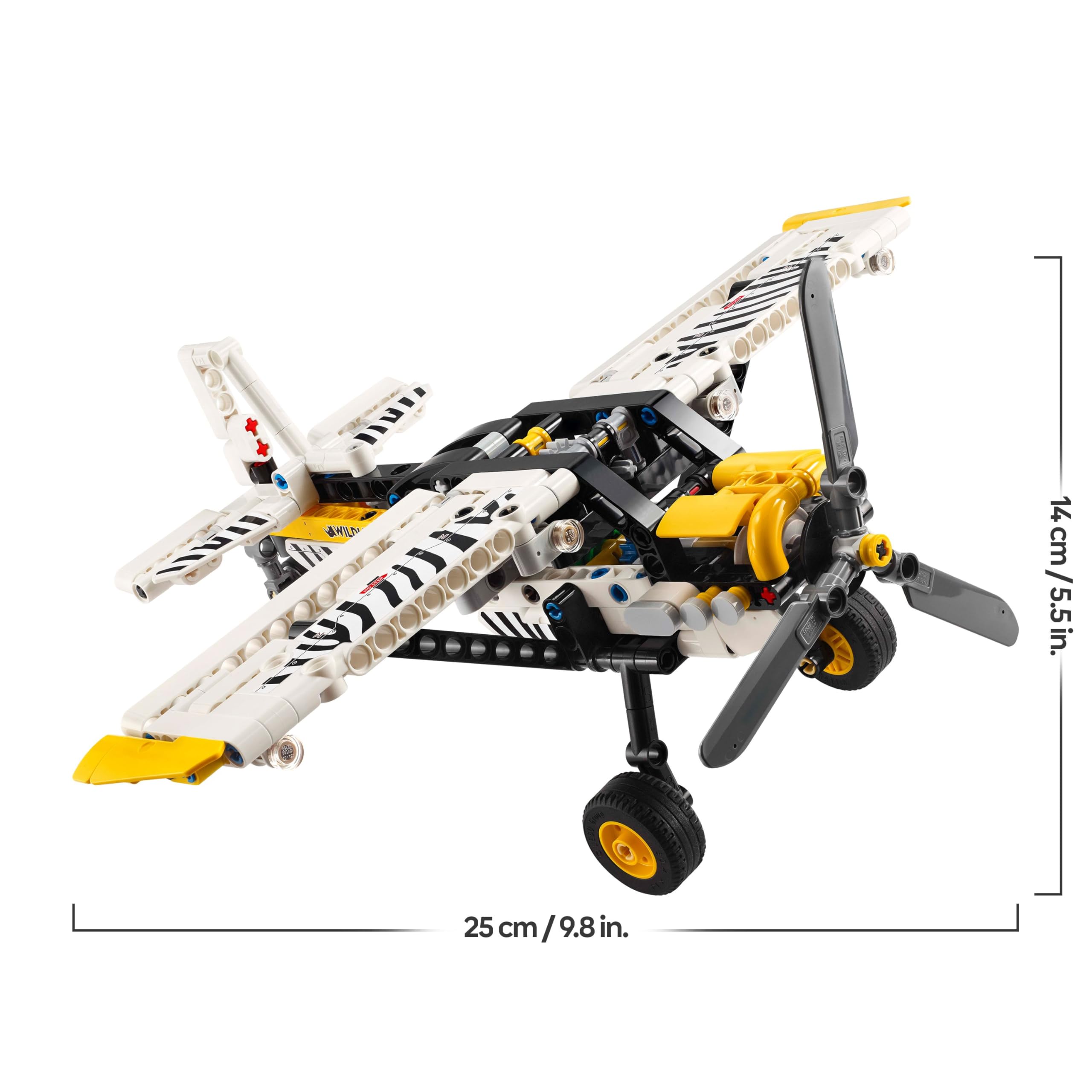LEGO Technic Propellerflugzeug, Baubares Flugzeug Spielzeug für Kinder, Geschenk für Jungen und Mädchen ab 8 Jahren, Modellflugzeug mit drehendem Propeller und 4-Zylinderkolbenmotor 42198 8