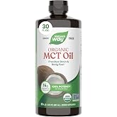 Nature's Way Organic MCT Oil, Brain and Body Fuel*, Keto &amp; Paleo, 30 Fl Oz | Liquid coconut MCT oil with 14 g medium chain triglycerides per serving for brain and body fuel; Non-GMO, 30 fl oz.