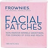 Frownies Facial Patches for Wrinkles on the Corner of Eyes & Mouth - Hypoallergenic Anti-Wrinkle Face Tape - Wrinkle Patch to Smooth & Soften Crow’s Feet & Smile Lines - For Overnight Use, 144 Patches