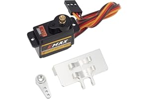 DKKY DKKY RACING DKKY EMax ES08MAII Analog Servo with Mount and 15T Arm for Axial SCX24 Gladiator 1/24 RC Crawler Car Truck Model Parts Accessories (Silver)