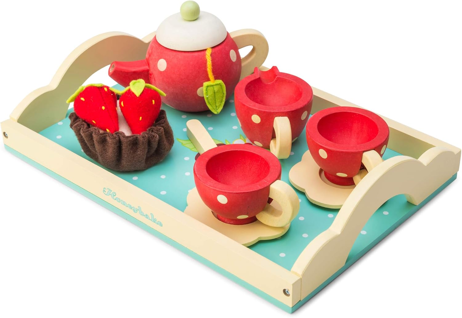 Le Toy Van Childrens Wooden Honeybake Tea Set Pretend Play Teapot