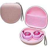Kids Headphones Case Compatible with JBL Junior 320 / Junior JR 320BT / iClever BTH12 / HS19 / BTH26 / JoySpark-T5 / Candy Bila BH03 / EarFun/IMYB/MIDOLA MD-B01/Noot Kids Headphones. Pink (Case Only)