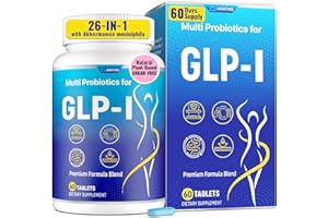 Mightnes GLP-l Supplement for Women & Men, Natural GLP l, 26 in 1 with Berberine, Akkermansia Probiotic, Inulin, Turmeric, HMB, GLPl Tablet for Digestive & Gut Health* - 60 Days Supply