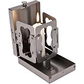 Vintage Candle Lantern for Camping,Folds to Palm Size | Stable Lighting with Glass Windscreen,Rugged Iron,Port Folding Light for Outdoor Enthusiasts,3pcs Wax Paper Included