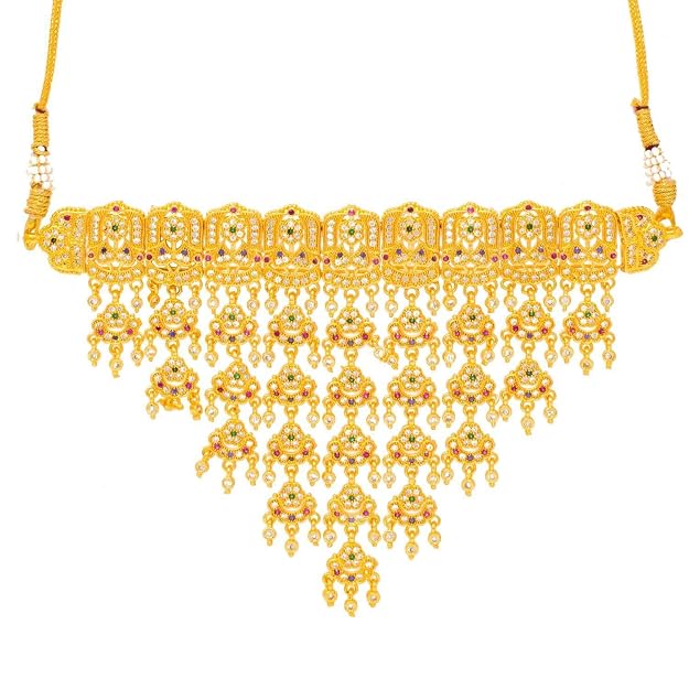 Mughal E Azam Gold Necklace Design 