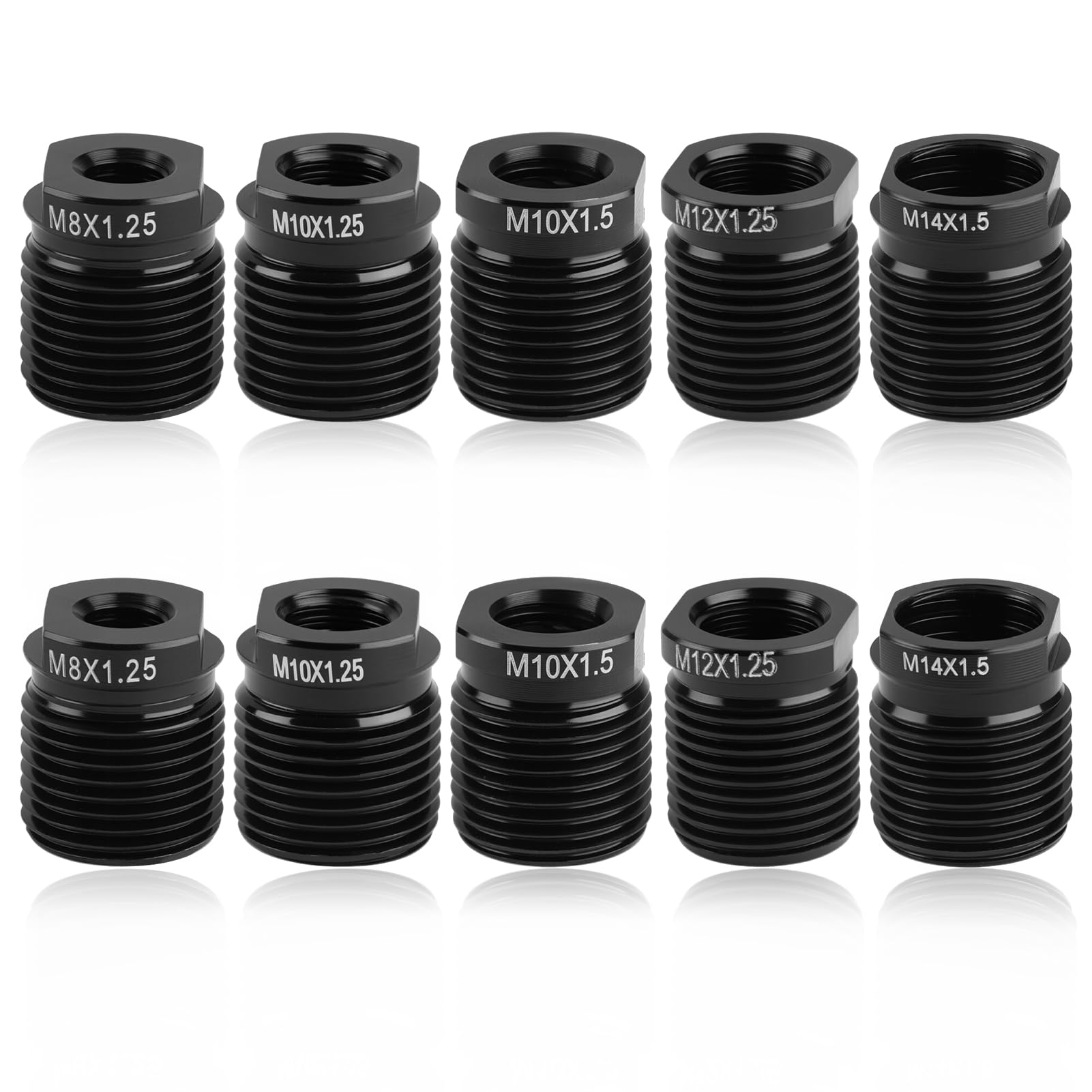 Photo 1 of 10PC Gear Shift Adapter Kit, Shift Knob Thread Adapters, Compatible with M8x1.25, M10x1.25, M12x1.25, M14x1.5 Threads, Quick Installation for Manual Transmission Cars, Trucks, and SUVs