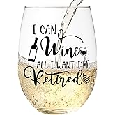 LITTLEBIGGER Retirement Gift for Woman – Wine Glasses,Happy Retirement Gifts for Women, Funny Stemless Wine Glass for Retired Women, Gift for Coworkers, Boss, Mom, or Friends